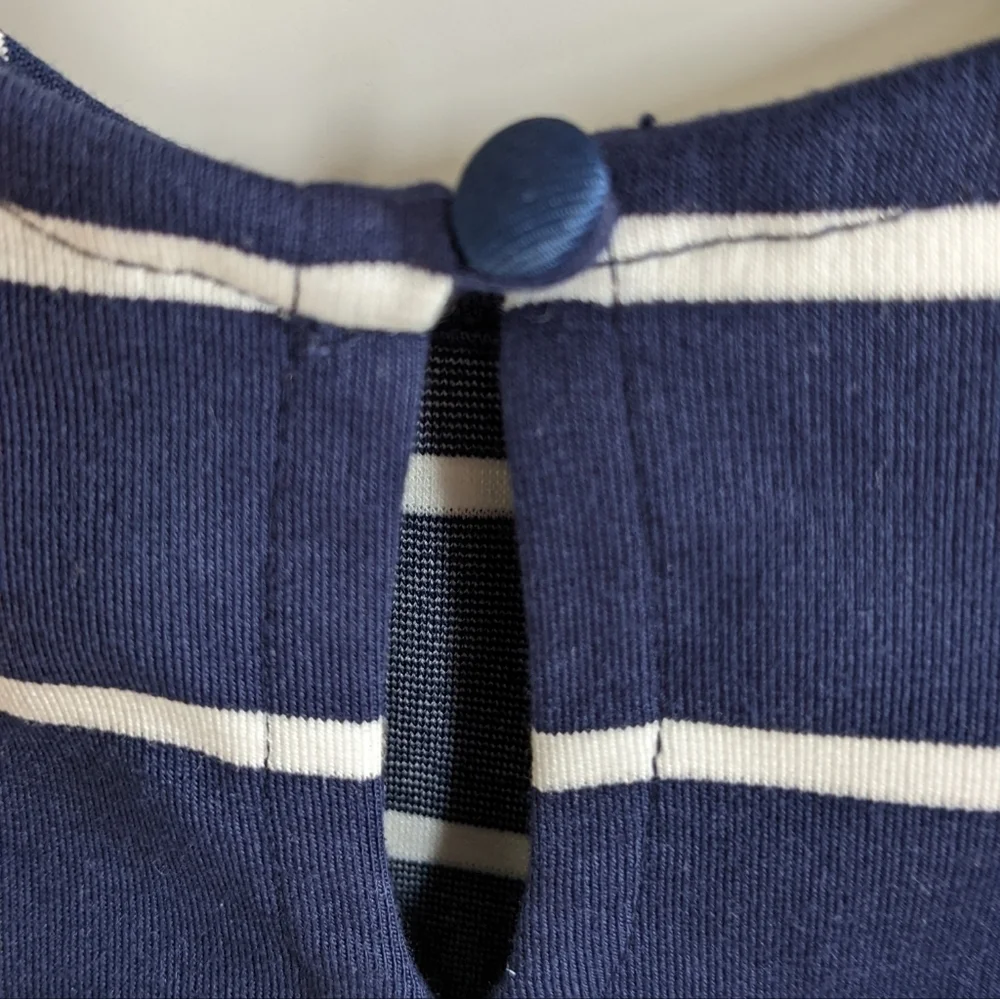 Girls Blue & White Stripe Polo Ralph Lauren Dress